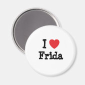 Ik hou van Frida hart T-Shirt Magneet (Voorkant / Achterkant)