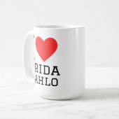 Ik hou van Frida Kahlo Koffiemok (Voorkant links)