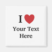 Ik hou van Fridge Magnet - voeg tekst toe