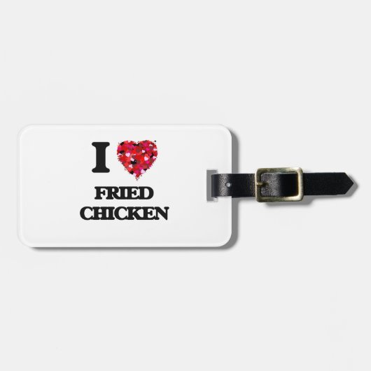 Ik hou van Fried Chicken Bagagelabel (Voorkant horizontaal)