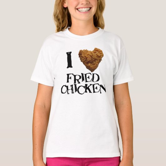 Ik hou van Fried Chicken T-shirt (Voorkant)