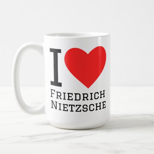 Ik hou van Friedrich Nietzsche Koffiemok (Links)