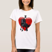 Ik hou van Friese paarden, groot rood hart van de T-shirt (Voorkant)