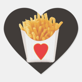 Ik hou van friet hart sticker
