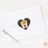 Ik hou van friet hart sticker (Envelop)