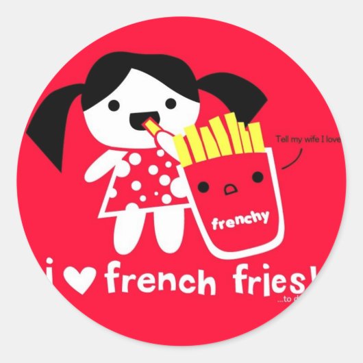 IK HOU VAN FRIET STICKER (Voorkant)