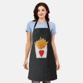 Ik hou van frietjes  schort (Gedragen)