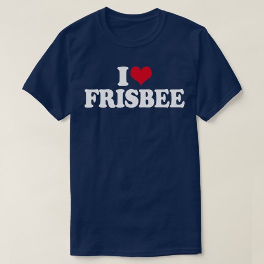 Ik hou van Frisbee Diskgolf T-shirt (Design voorkant)