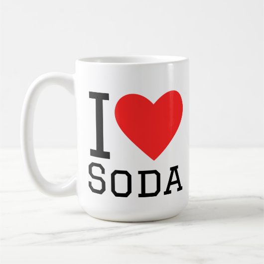 Ik hou van frisdrank koffiemok (Links)