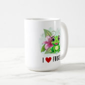 Ik hou van Frogs Coffee Mok (Voorkant rechts)