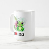 Ik hou van Frogs Coffee Mok (Voorkant links)