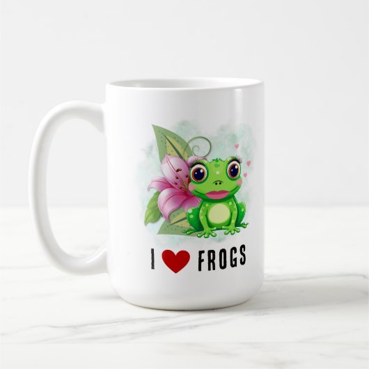 Ik hou van Frogs Coffee Mok (Links)