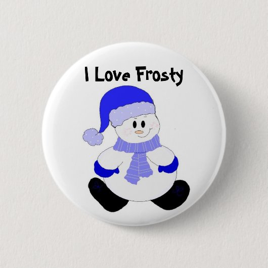 Ik hou van Frosty Ronde Button 5,7 Cm (Voorkant)