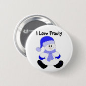 Ik hou van Frosty Ronde Button 5,7 Cm (Voorkant /achterkant)