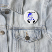 Ik hou van Frosty Ronde Button 5,7 Cm (In situ)