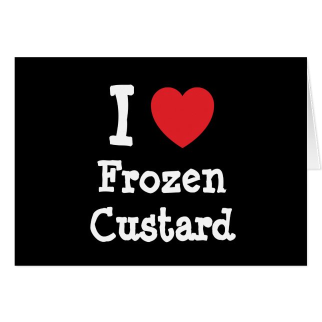Ik hou van Frozen Custard hart T-Shirt (Voorkant Horizontaal)