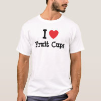 Ik hou van Fruit Cups hart T-Shirt