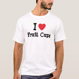 Ik hou van Fruit Cups hart T-Shirt
