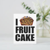 Ik hou van fruitcake feestdagenkaart (Staand voorkant)