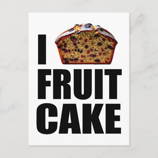 Ik hou van fruitcake feestdagenkaart (Voorkant)