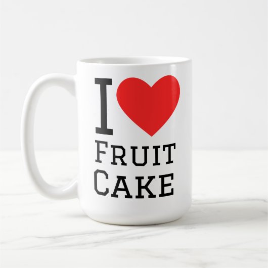 Ik hou van fruitcake  koffiemok (Links)