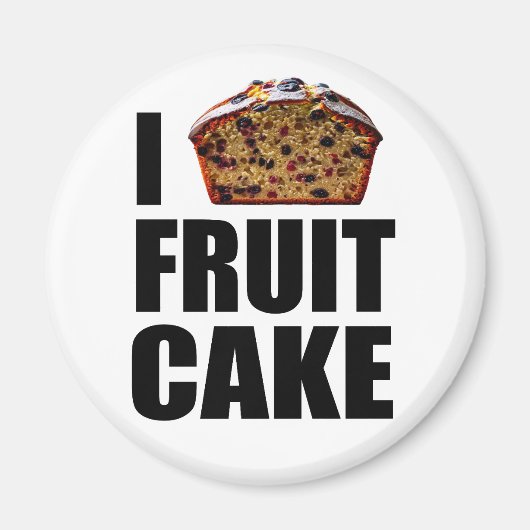 Ik hou van fruitcake magneet (Voorkant)
