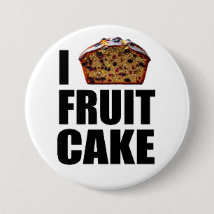 Ik hou van fruitcake ronde button 7,6 cm