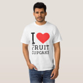 Ik hou van fruitcupcake t-shirt (Voorkant volledig)