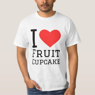 Ik hou van fruitcupcake t-shirt