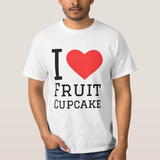 Ik hou van fruitcupcake t-shirt (Voorkant)