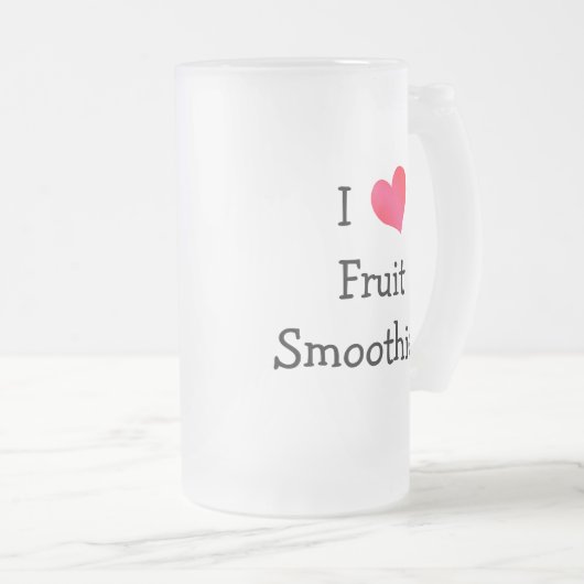 Ik hou van fruitsmoothies matglas bierpul (Voorkant rechts)
