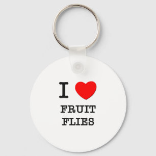 Ik hou van fruitvliegen sleutelhanger