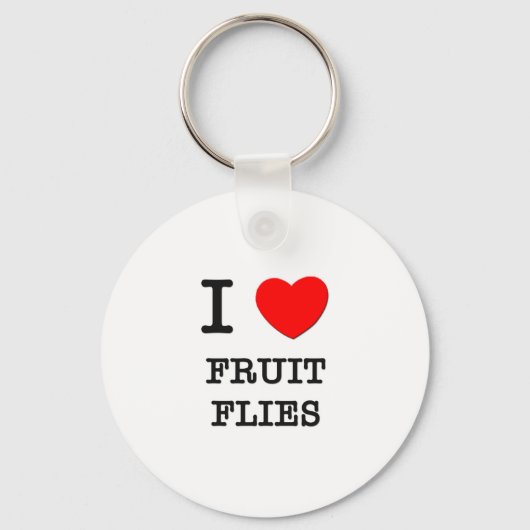Ik hou van fruitvliegen sleutelhanger (Voorkant)