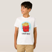 Ik hou van Fry-Days Funny French Fries Pun T-shirt (Voorkant volledig)