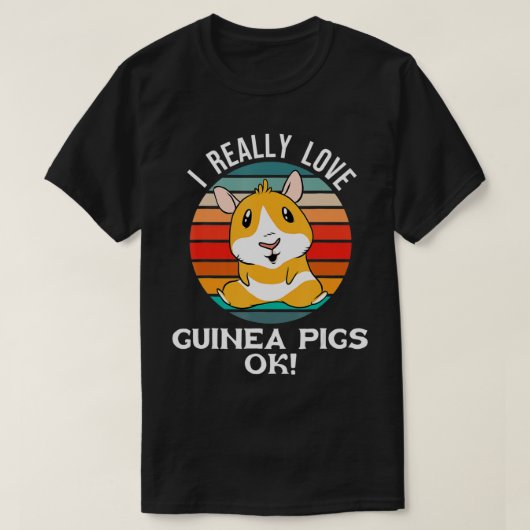 Ik hou van Funny Guinee Pig T-shirt (Design voorkant)