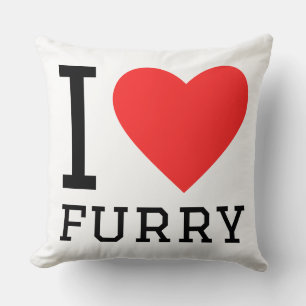 Ik hou van furry kussen