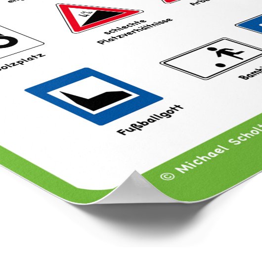 Ik hou van Fußball Poster (Hoek)