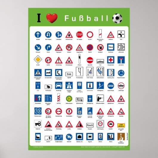 Ik hou van Fußball Poster (Voorkant)
