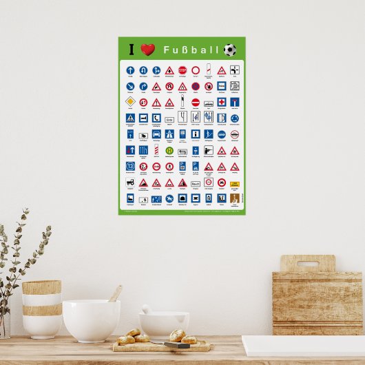 Ik hou van Fußball Poster (Keuken)