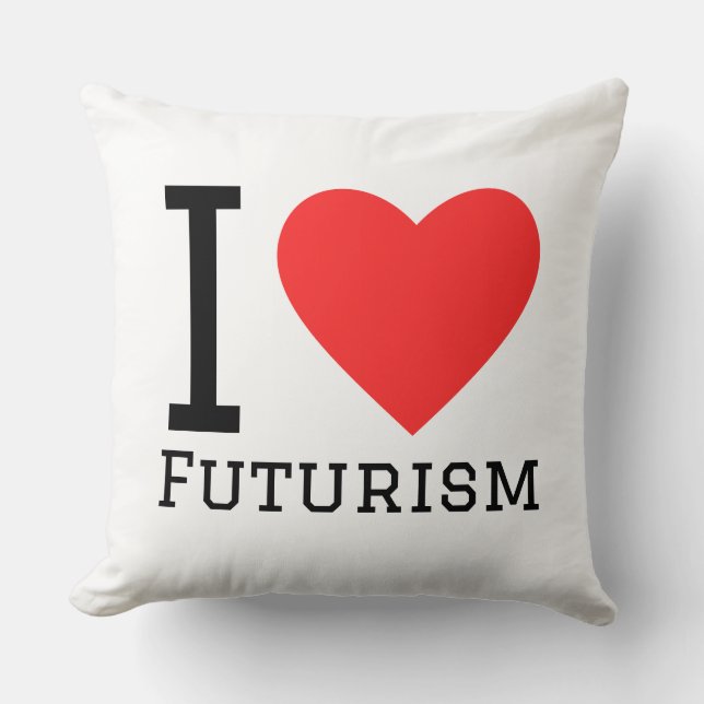 Ik hou van futurisme kussen (Voorkant)