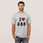 Ik hou van G O D | Heart aangepaste tekst GOD reli T-shirt (Voorkant volledig)