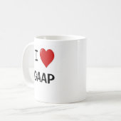 Ik hou van GAAP - I Heart GAAP - Funny GAAP Koffiemok (Voorkant links)