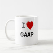 Ik hou van GAAP - I Heart GAAP - Funny GAAP Koffiemok (Links)