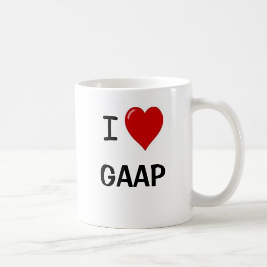 Ik hou van GAAP - I Heart GAAP - Funny GAAP Koffiemok (Rechts)