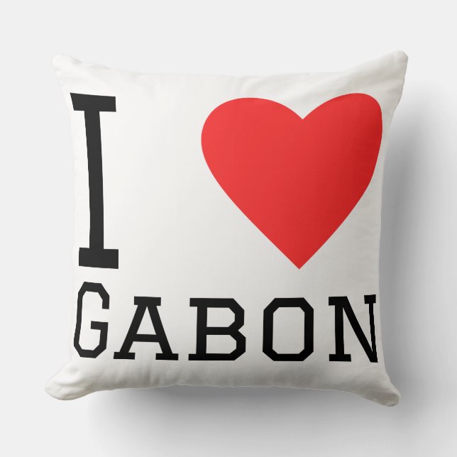 Ik hou van Gabon Kussen (Voorkant)