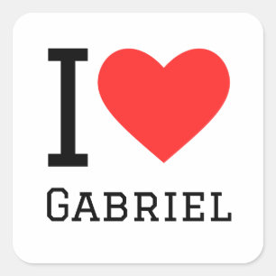 Ik hou van Gabriel Vierkante Sticker