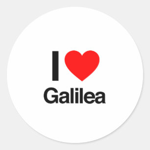 ik hou van galilea ronde sticker