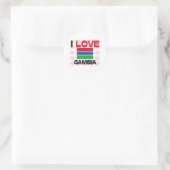 Ik hou van Gambia Ronde Sticker (Tas)