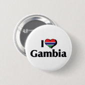 Ik hou van Gambia Vlag Ronde Button 5,7 Cm (Voorkant /achterkant)