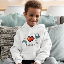Ik hou van gamen Pixel Hart Kids Gamer
